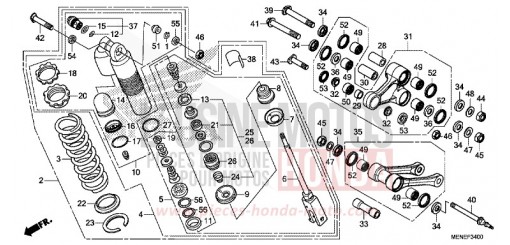 COUSSIN ARRIERE CRF450RD de 2013